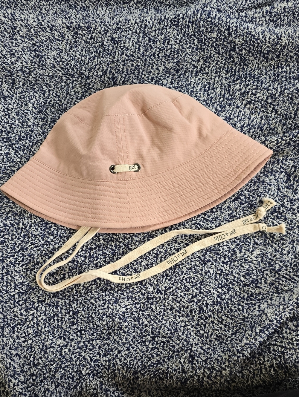 Clothes for Humans Pink Bucket Hat with Chin Strap